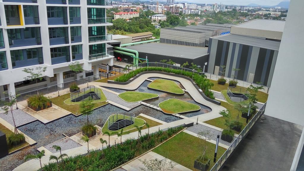 Pangsapuri 94 m² dengan 3 bilik tidur dan 2 bilik mandi peribadi di Pusat bandar Kuching Luaran gambar